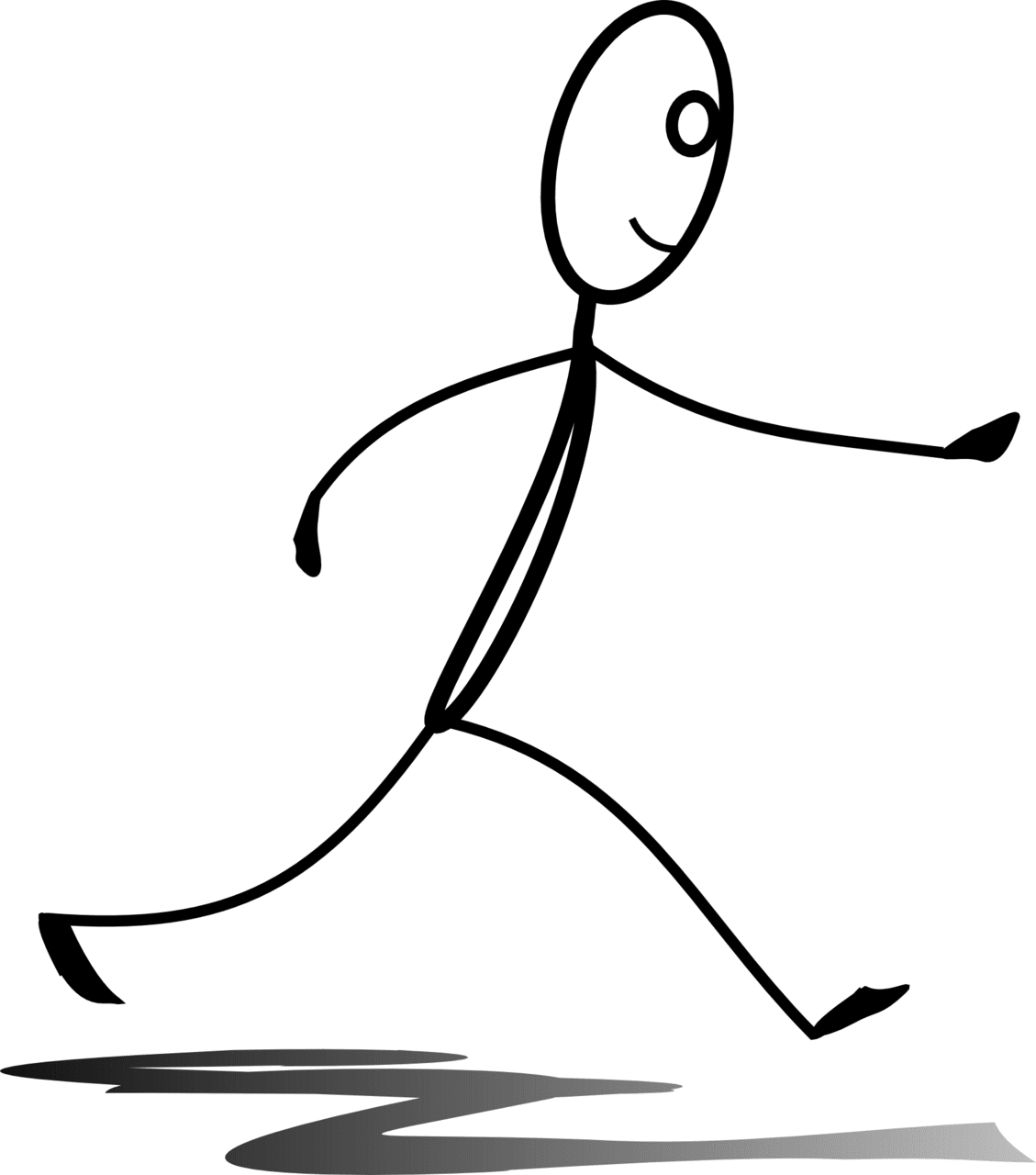 Stick figure drawing running clipart man free