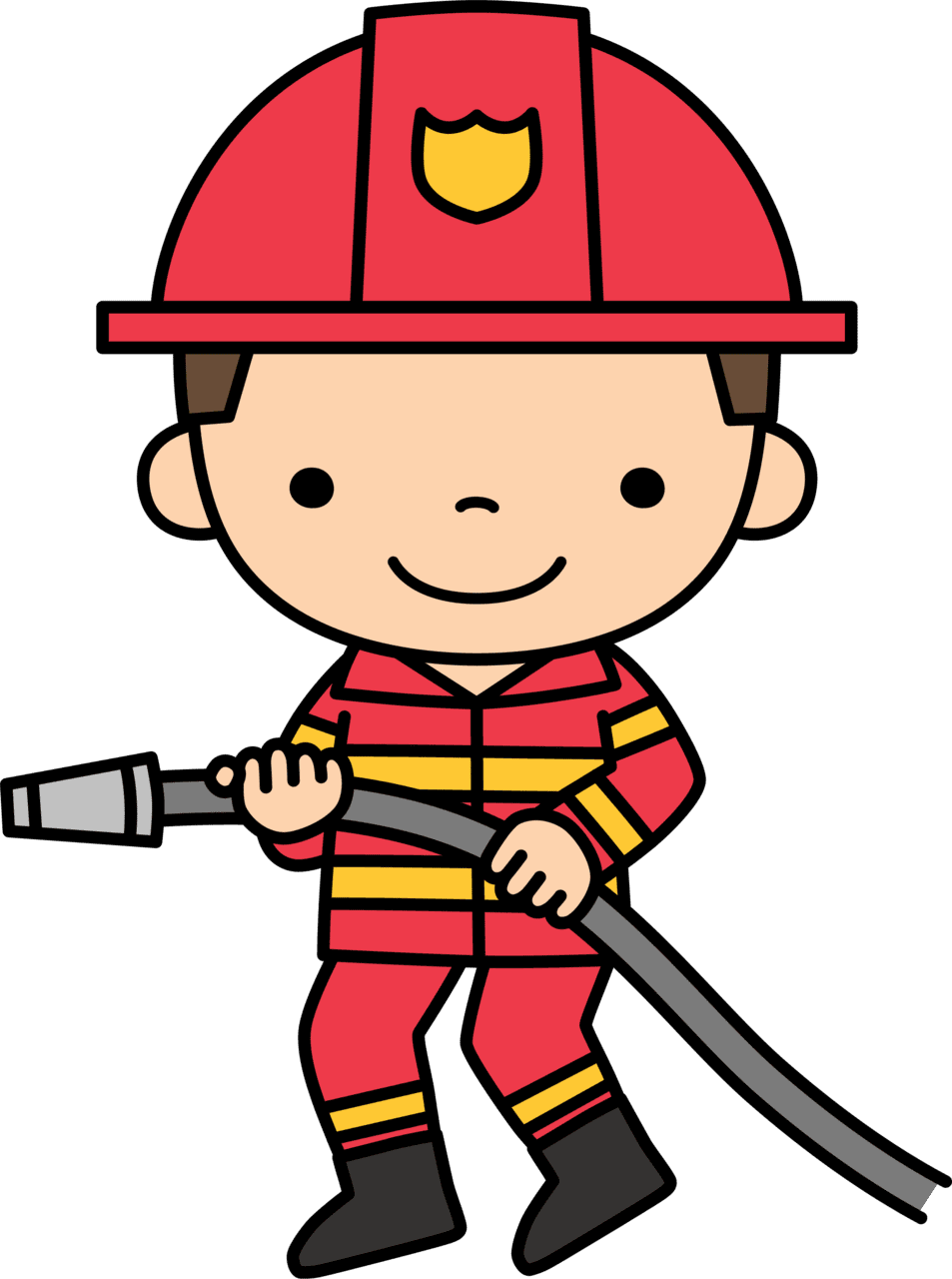 Firefighter pin page clipart photo