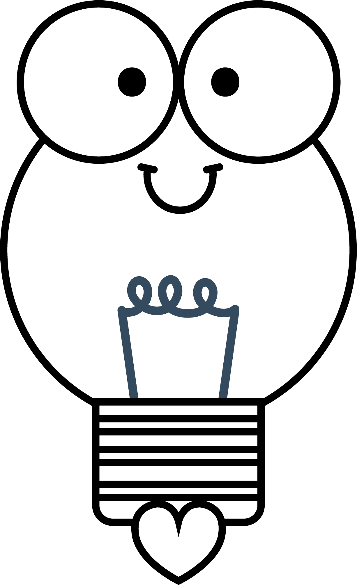 Light bulb pin page clipart logo