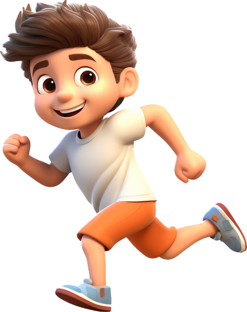 Boy is running with clipart free