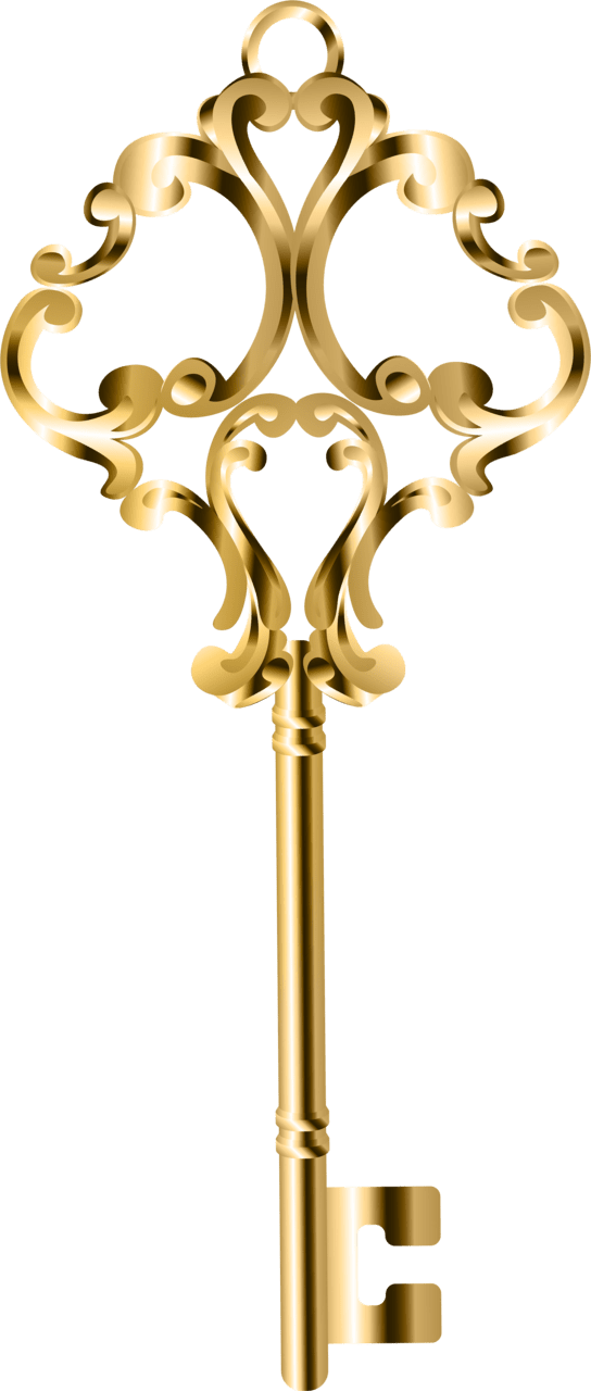 Hd gold key clipart image