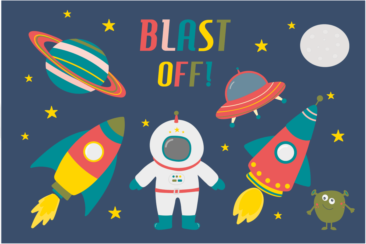 Rocket pin page clipart clip art 2
