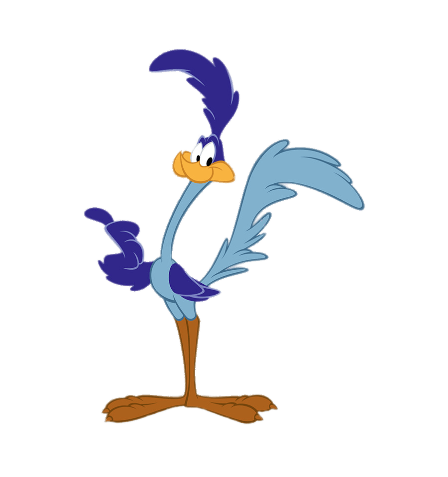 Thumbs up check out this road runner thumb image clipart