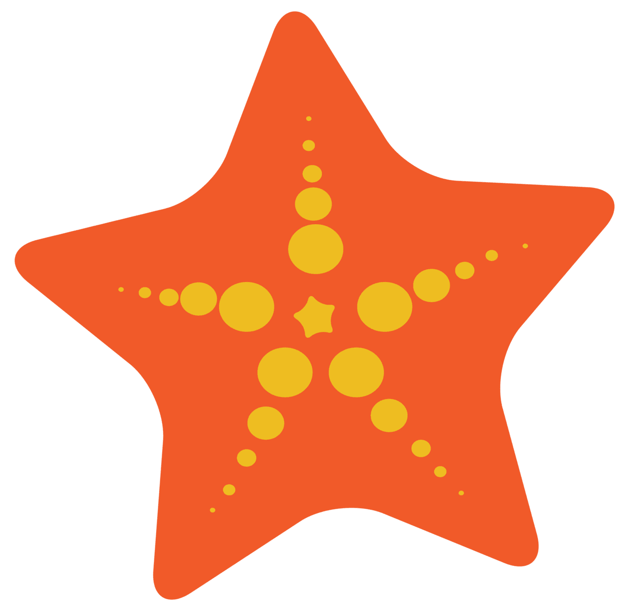 Starfish pin page clipart free