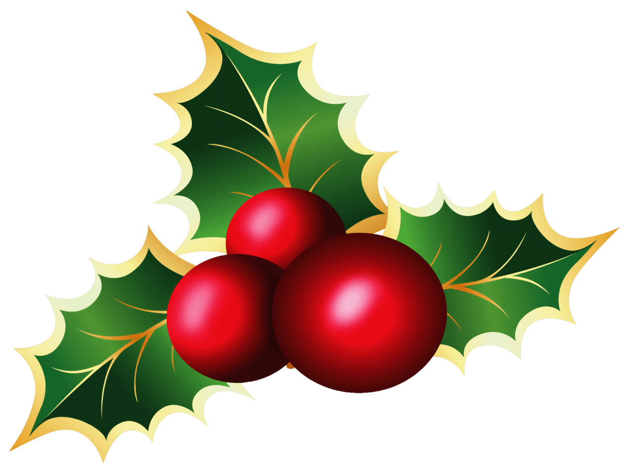 Christmas wreath mistletoe picture clipart