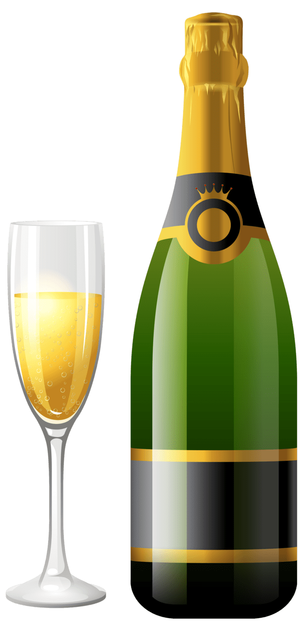 Beer champagne bottle with glass clipart best clip art