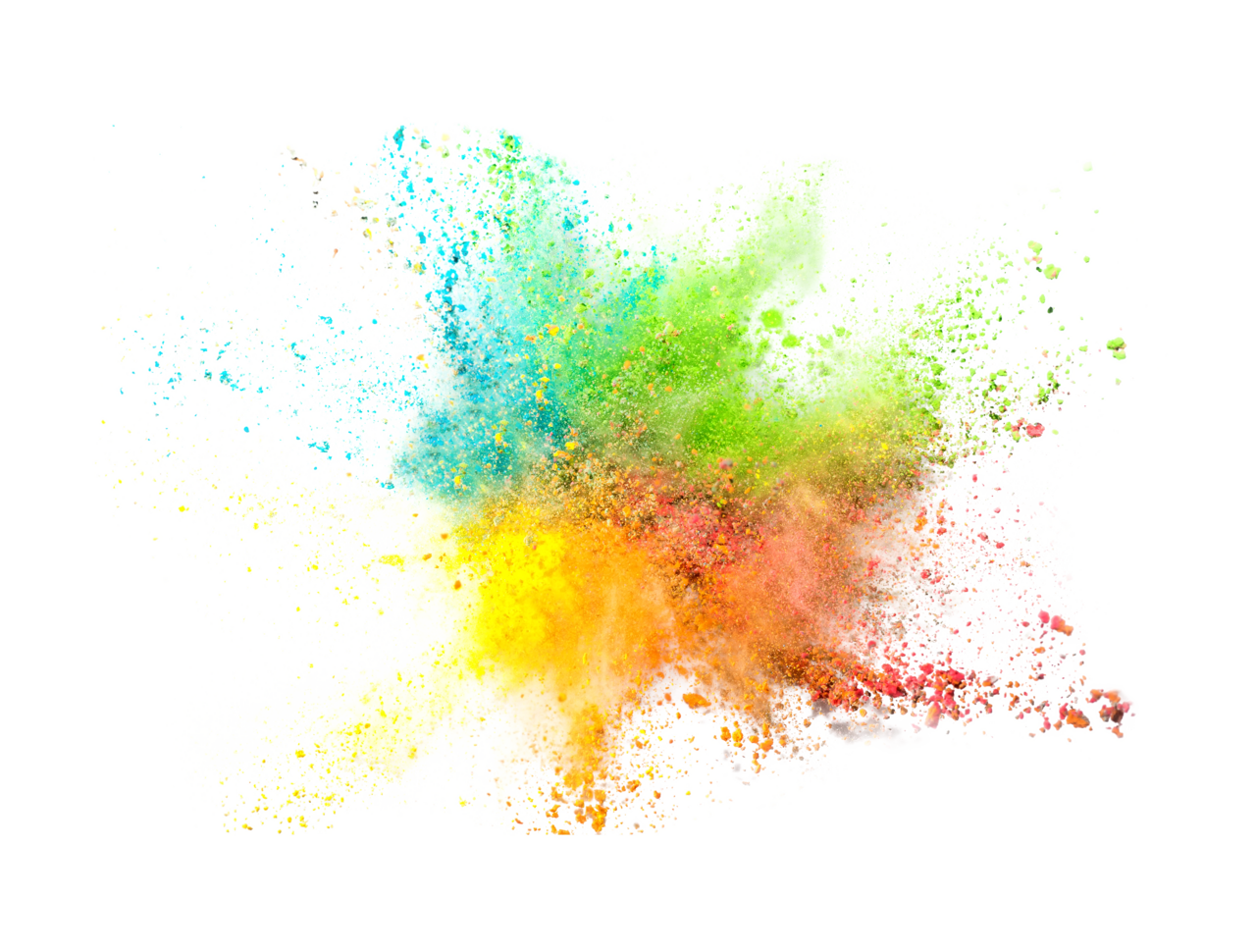 Colorful powder explosion clipart logo 2