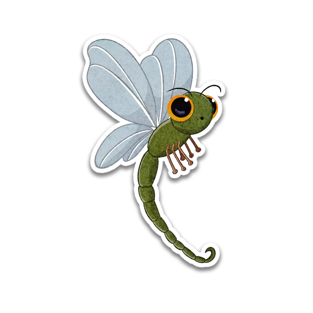 Dragonfly sticker clipart vector