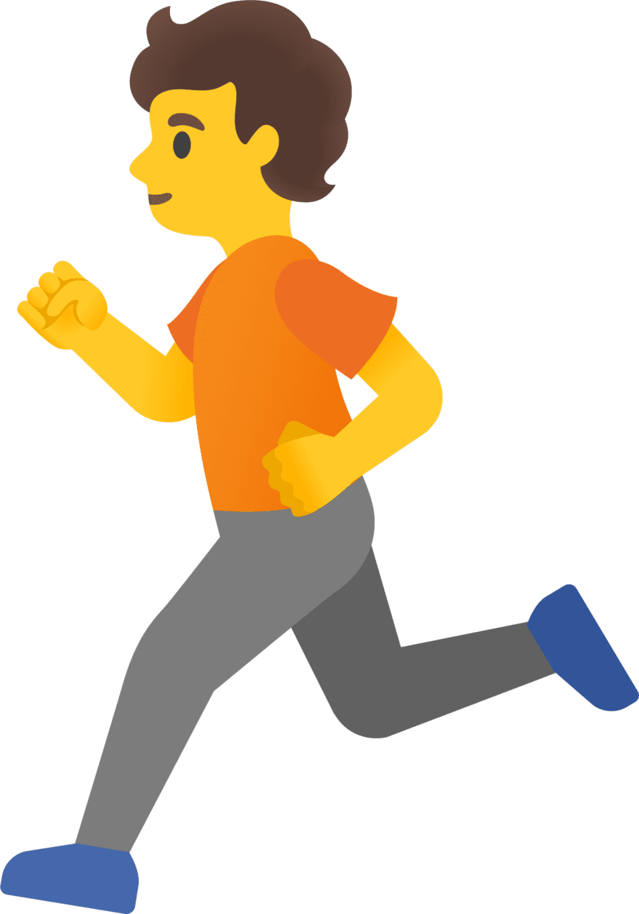 Cartoon of the someone running clipart transparent