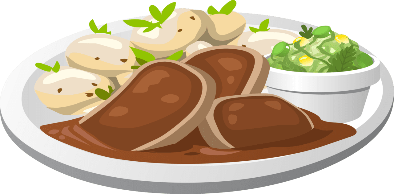 Lunch food potians feast clipart image