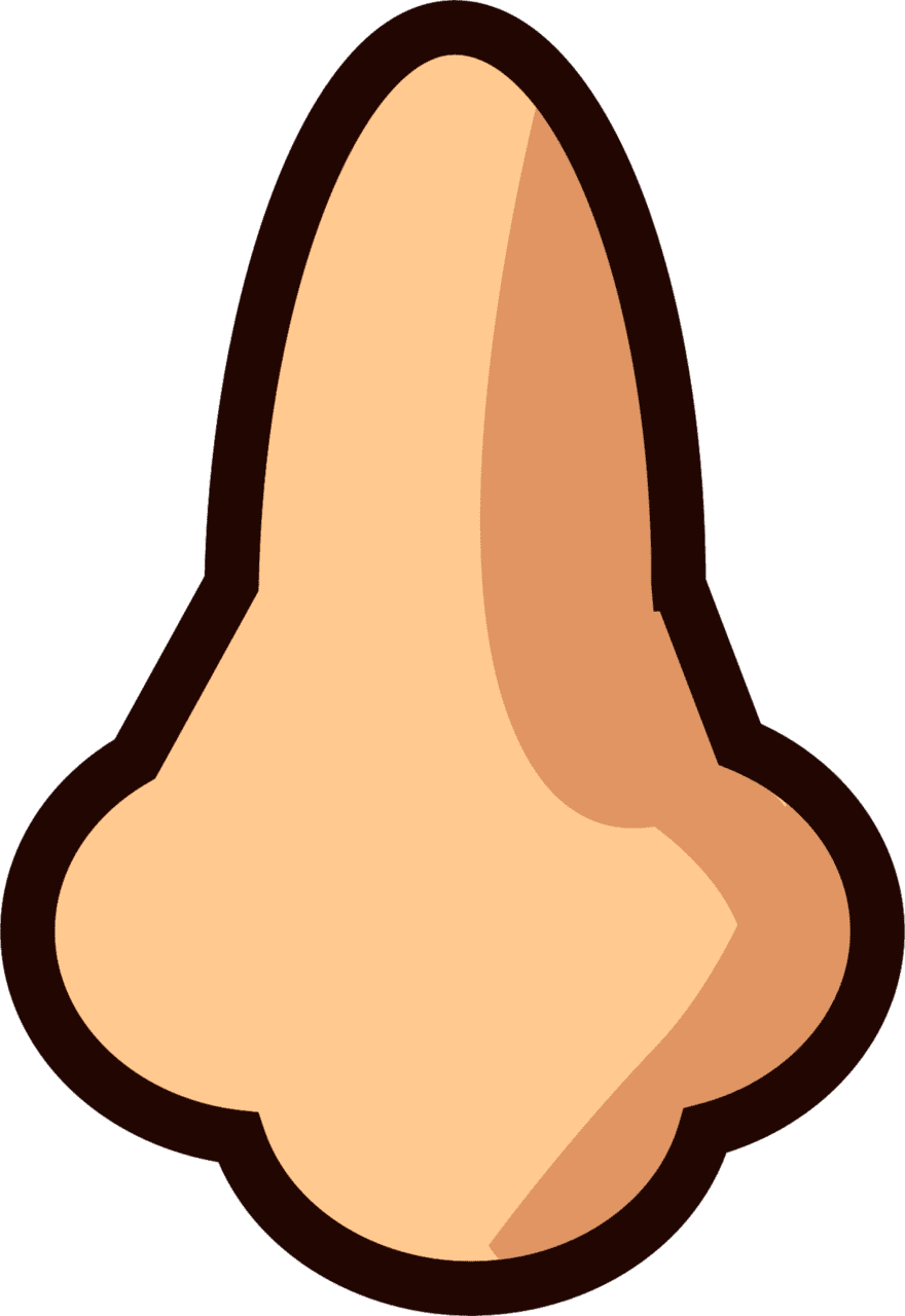 Nose plain emoji for clipart logo