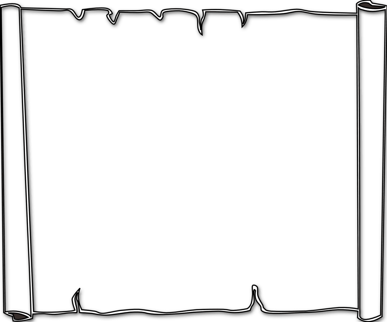 Scroll pin page clipart image