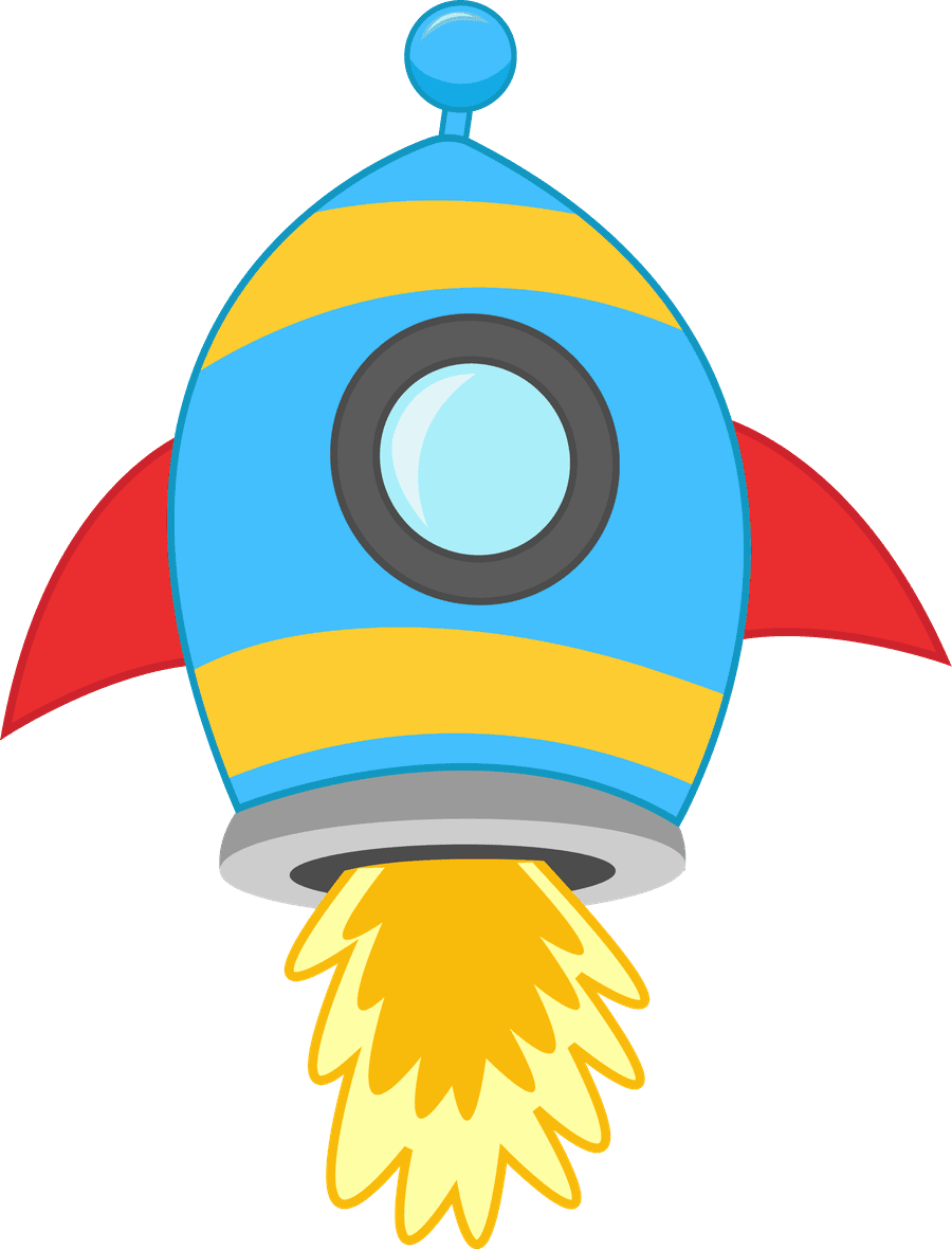 Rocket pin page clipart background 3