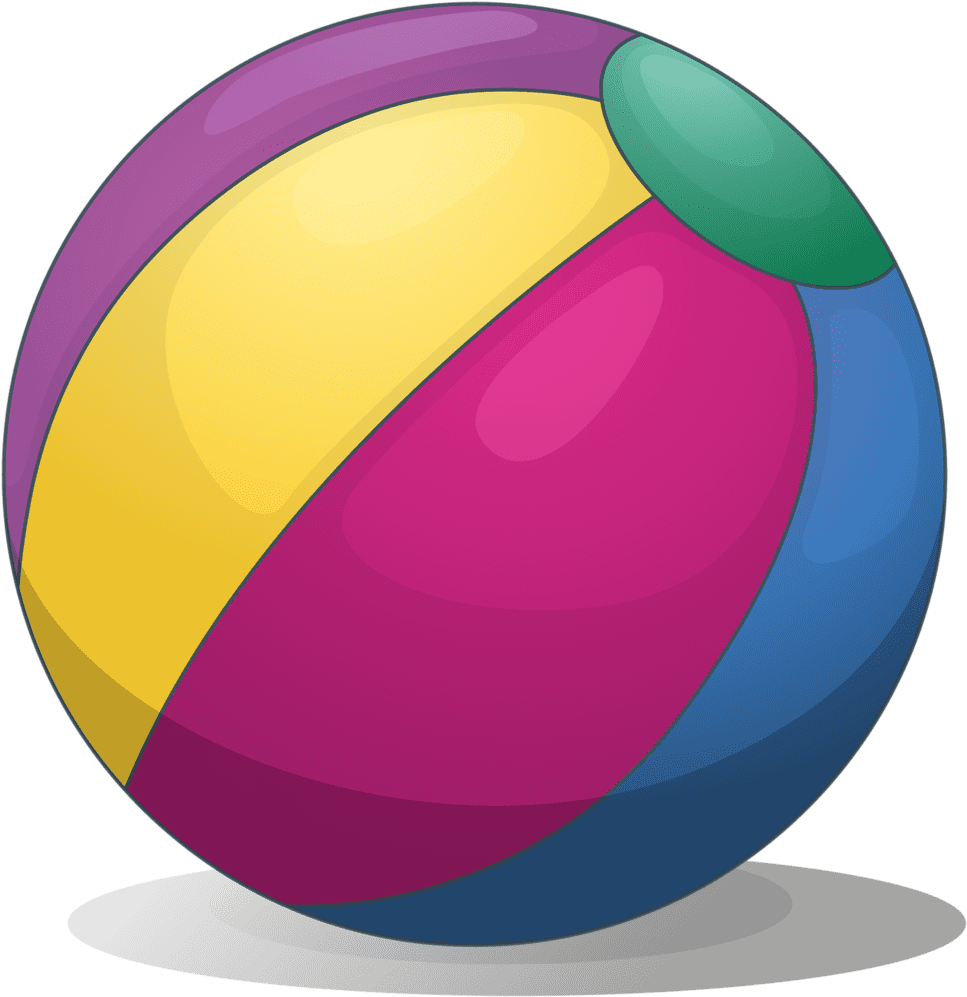 Carnival circus beach ball clipart image