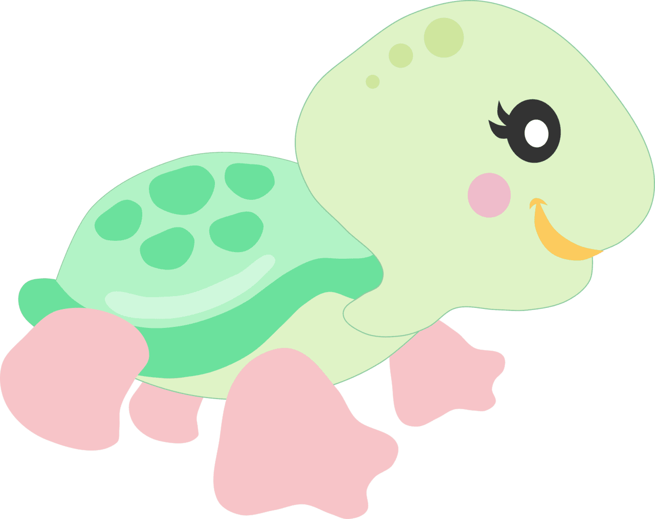 Sea turtle pin page clipart image 2