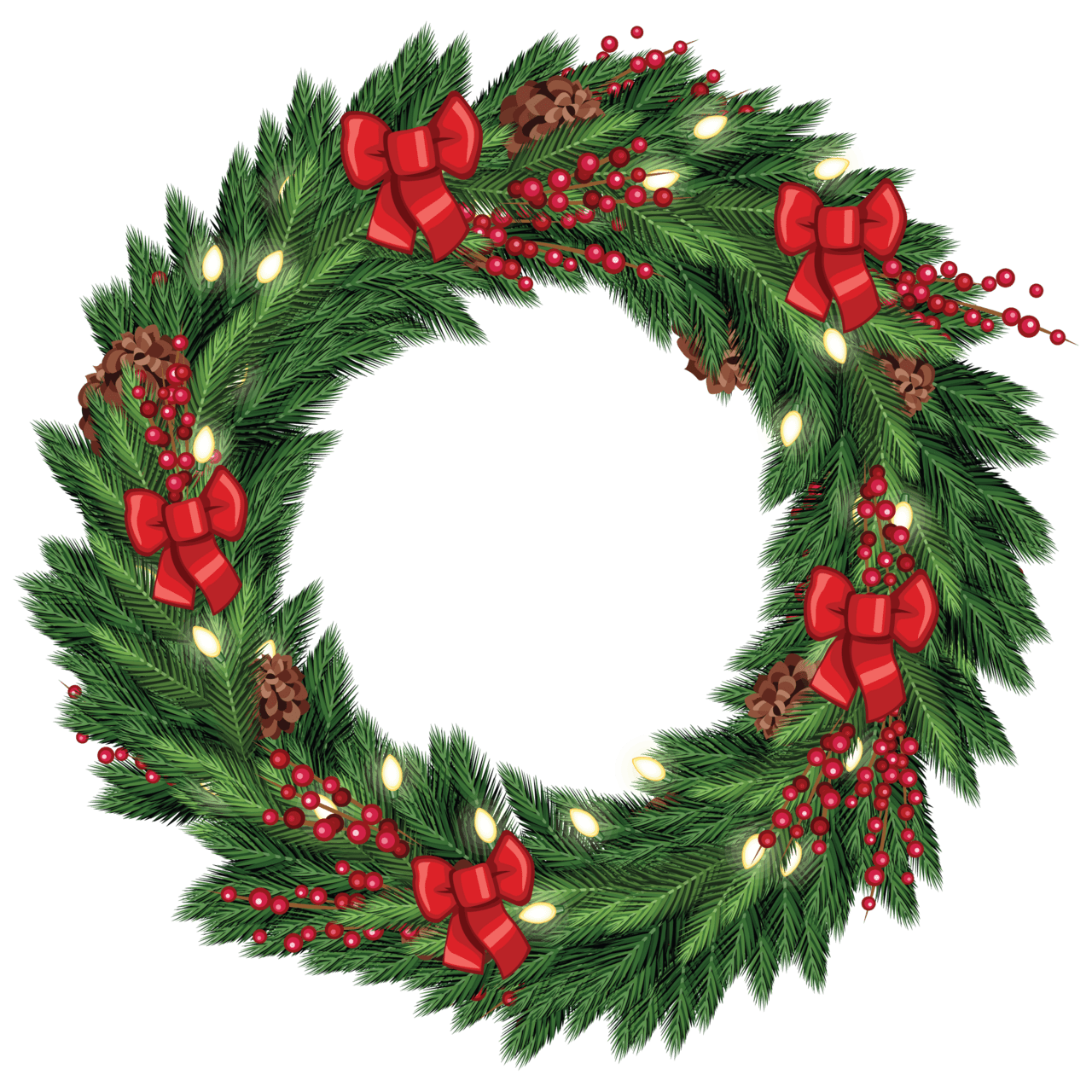 Christmas wreath graphic from tradigital clipart image