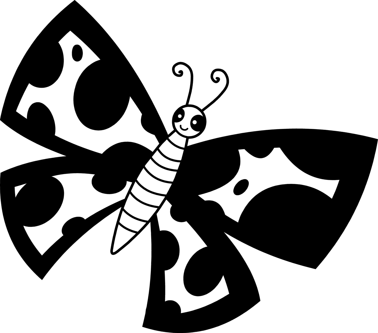 Butterfly black and white pictures images clipart