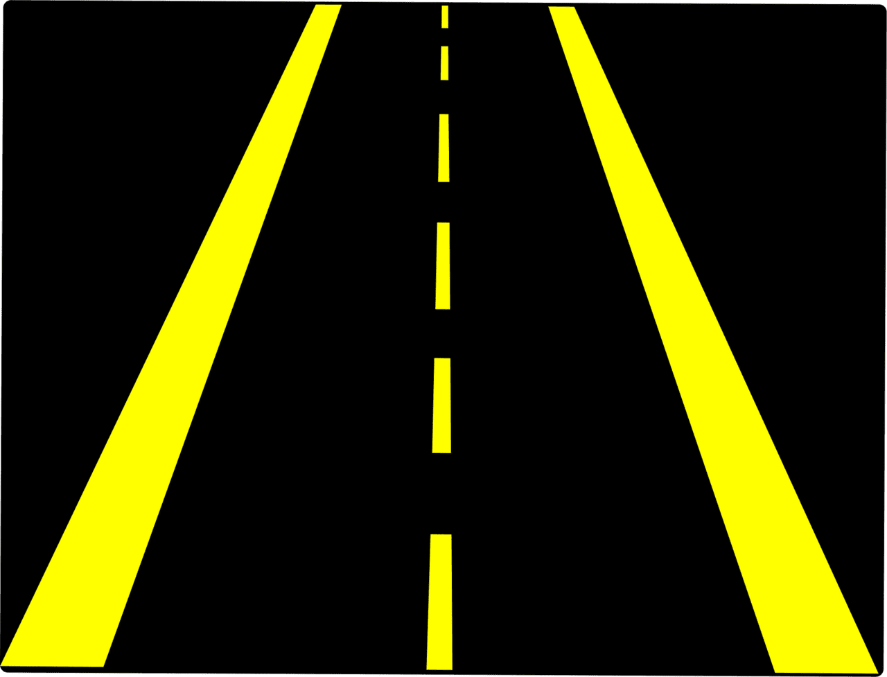 Straight road horizontal clipart logo
