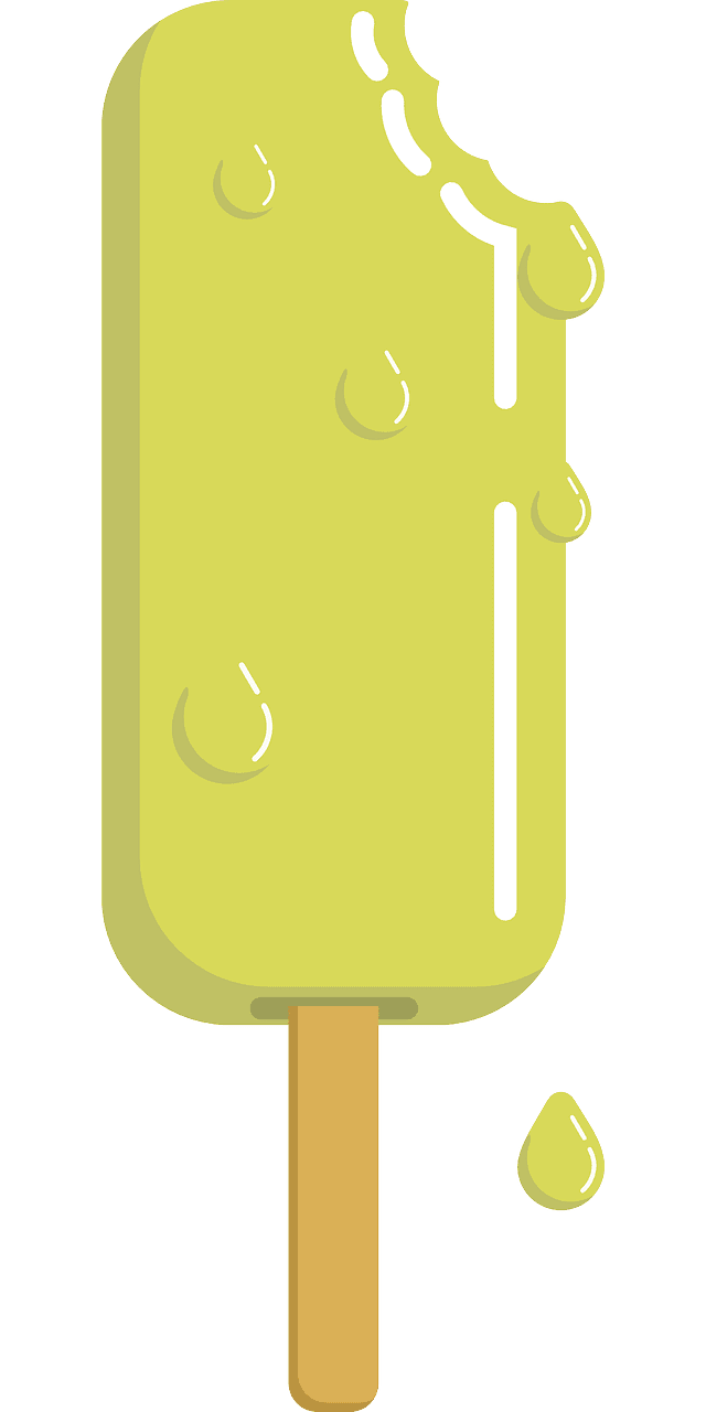 Popsicle melting ice cream vector graphic clipart