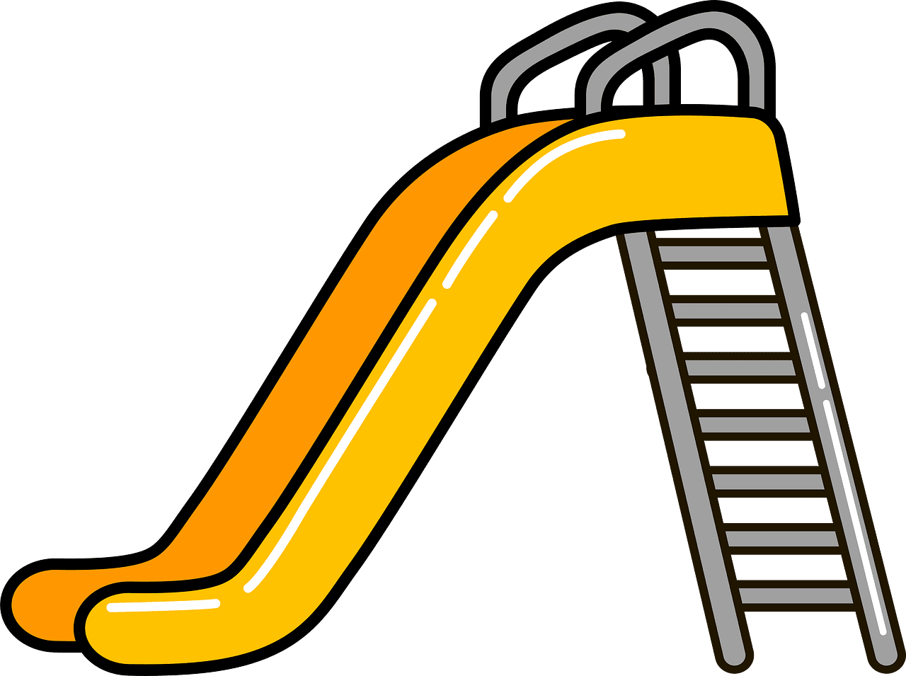 Playground slide vector clipart images