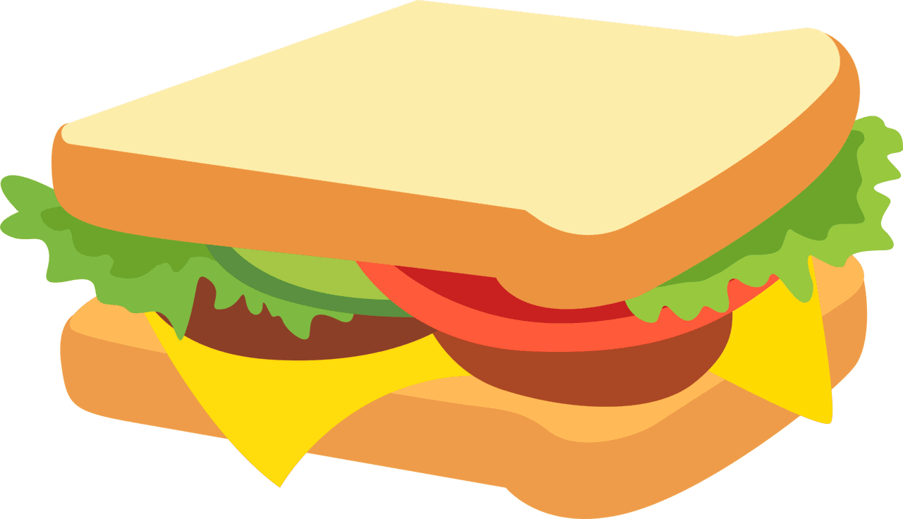 Lunch sandwich vector clipart