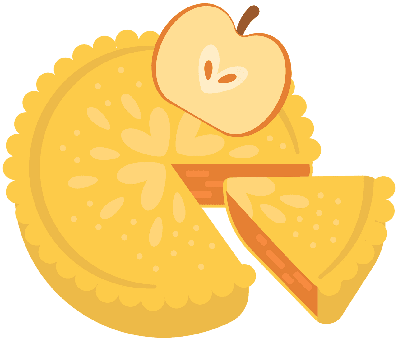 Apple pie vector clipart images