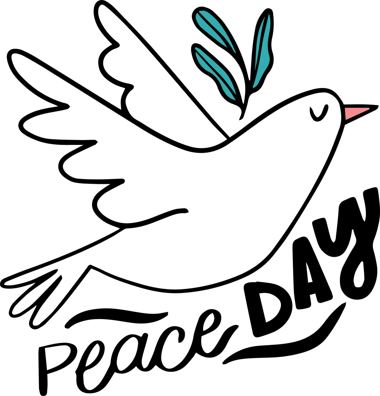 Dove world peace day clipart logo
