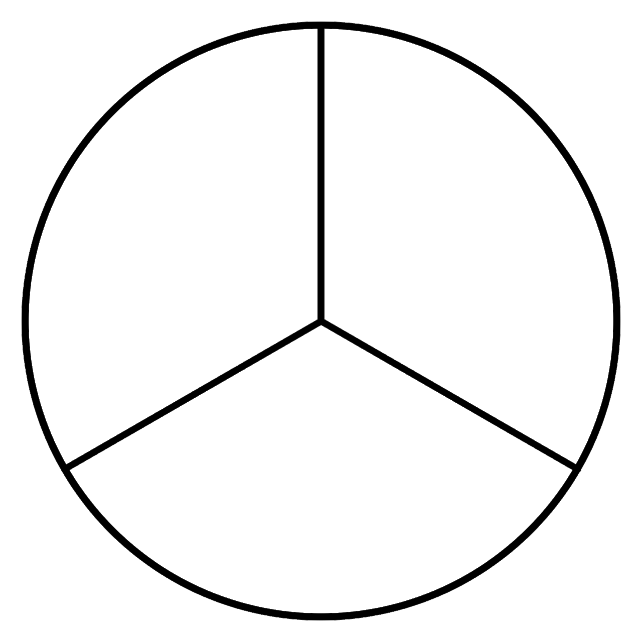 Circle fraction clipart fractions black and white background