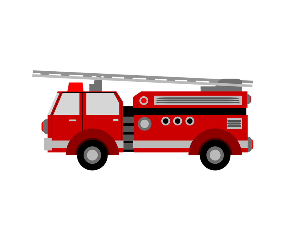 Fire truck cartoon engine vehicle image clipart