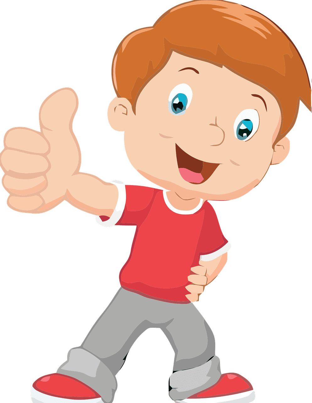 Boy character like vector graphic clipart