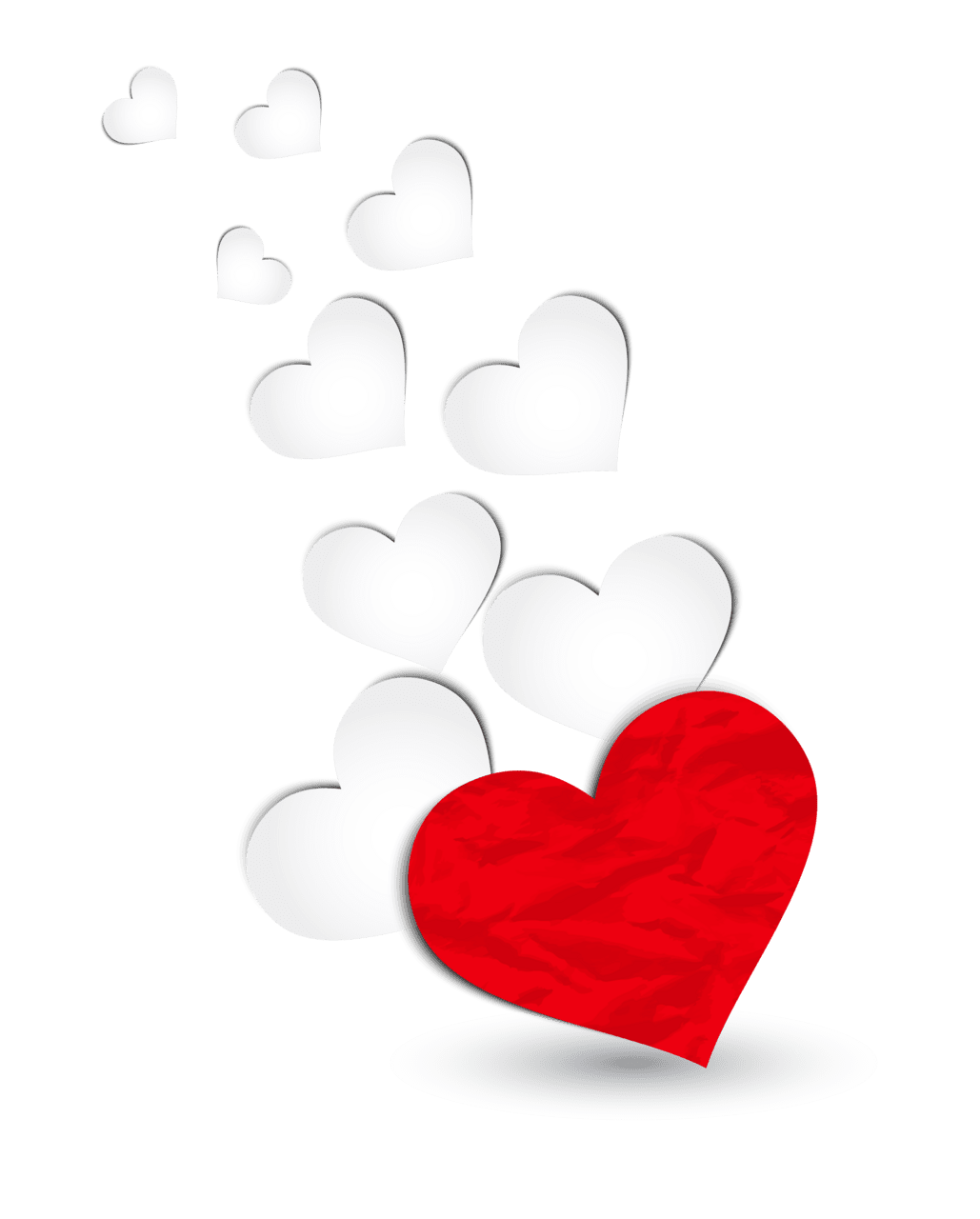 Red and white hearts decoration clipart picture heart decorations clip art love emoji