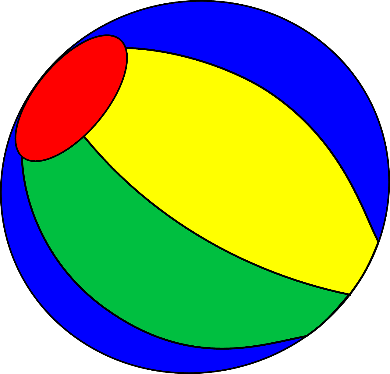 Ball beach inflatable vector graphic clipart