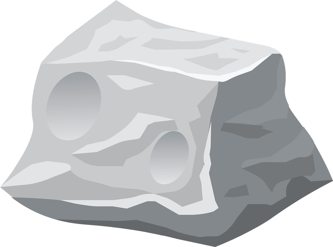 Rock grey square vector graphic clipart