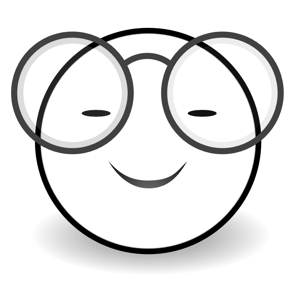 Smiley face clipart black and white panda image