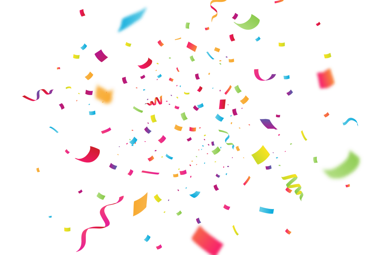 Celebration confetti with blur clipart image