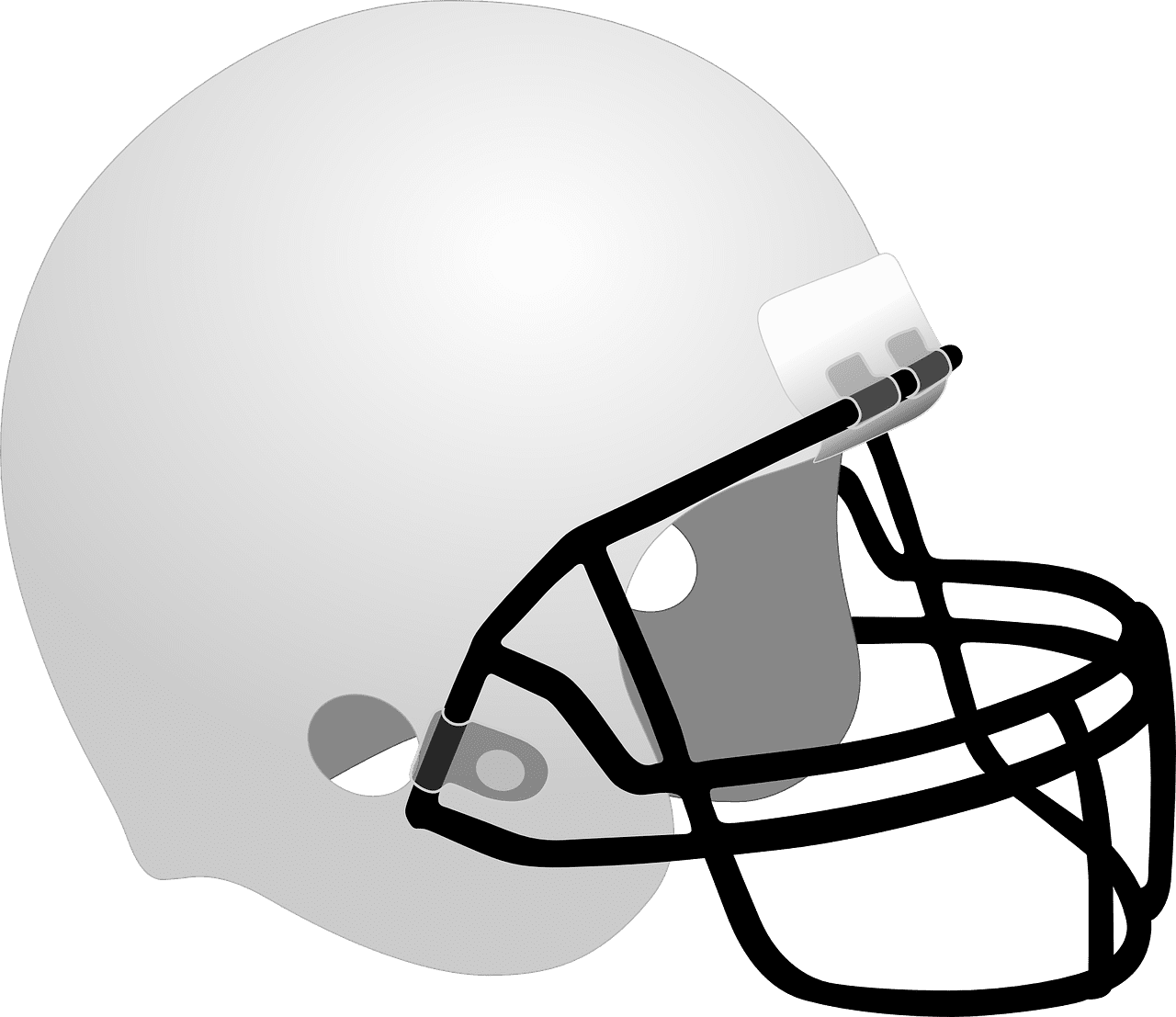 Football helmet white vector graphic clipart