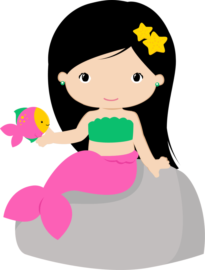 Mermaid pin page clipart logo