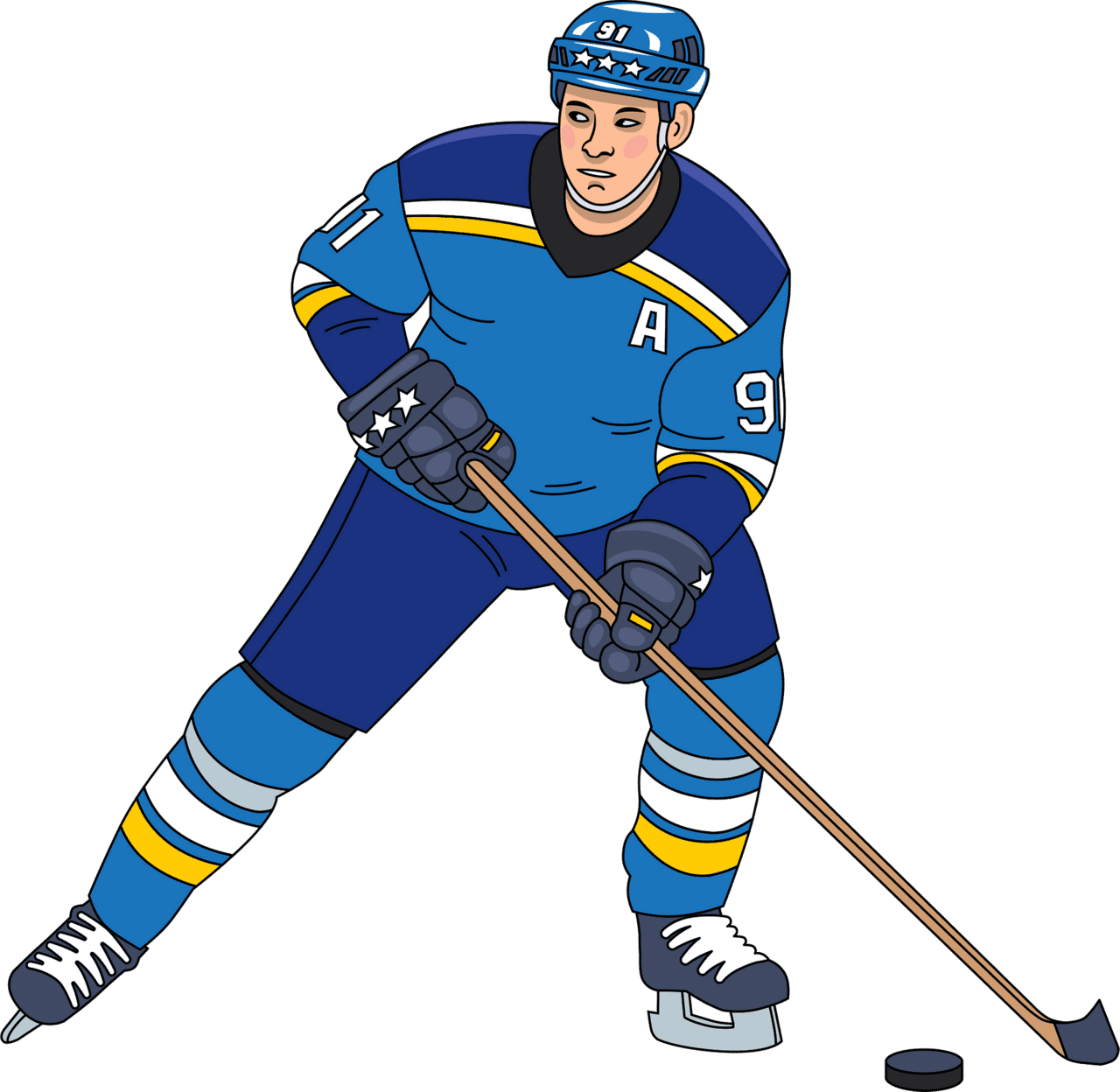 Hockey player vector clipart images