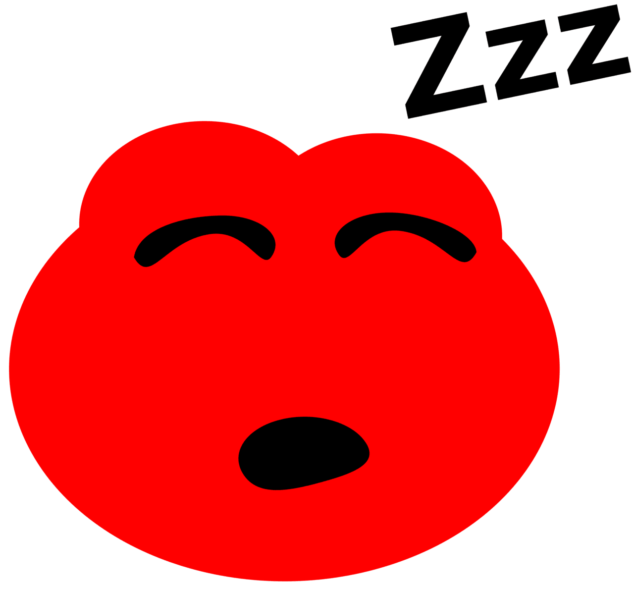 Red blob sleeping vector clipart image photo cc images