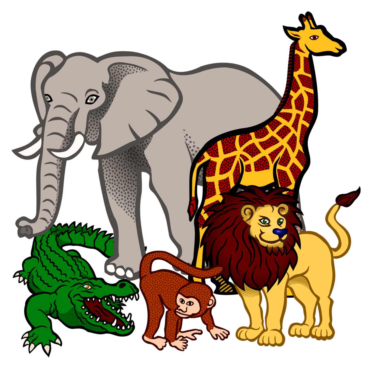 Zoo animals images photos objects clipart