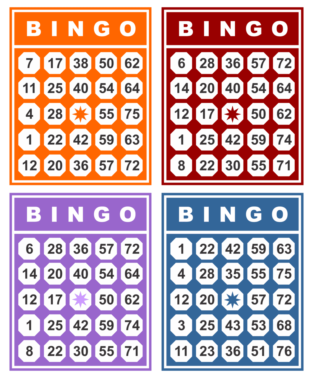 Number bingo printables printablee clipart picture