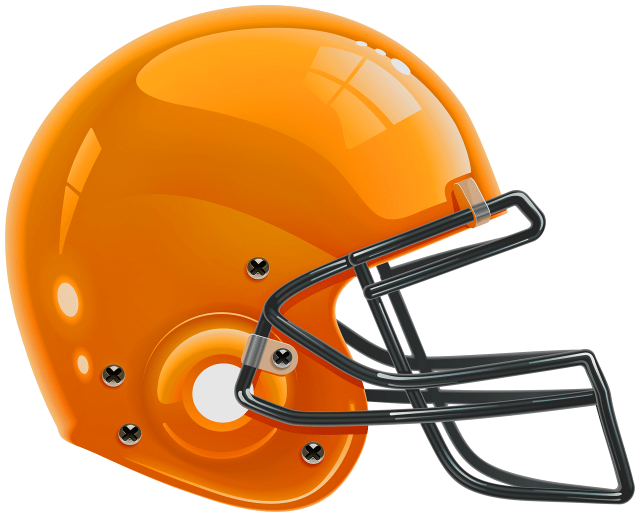 Orange football helmet clipart best background