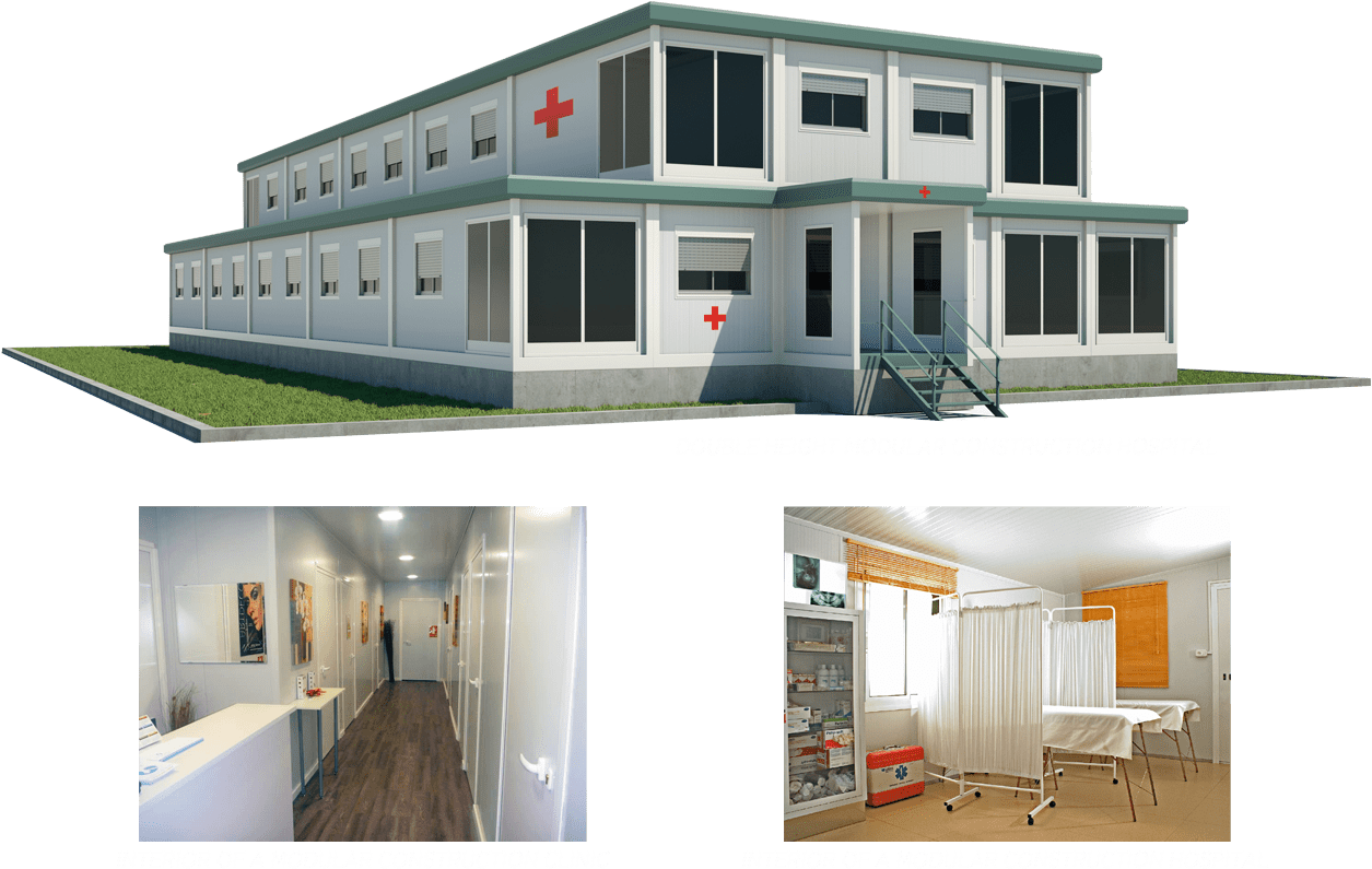 Modular hospital building clipart large size image