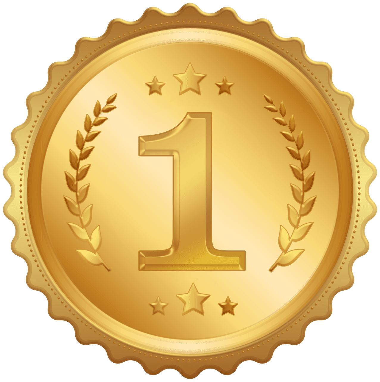 Trophy first place medal badge clipart image