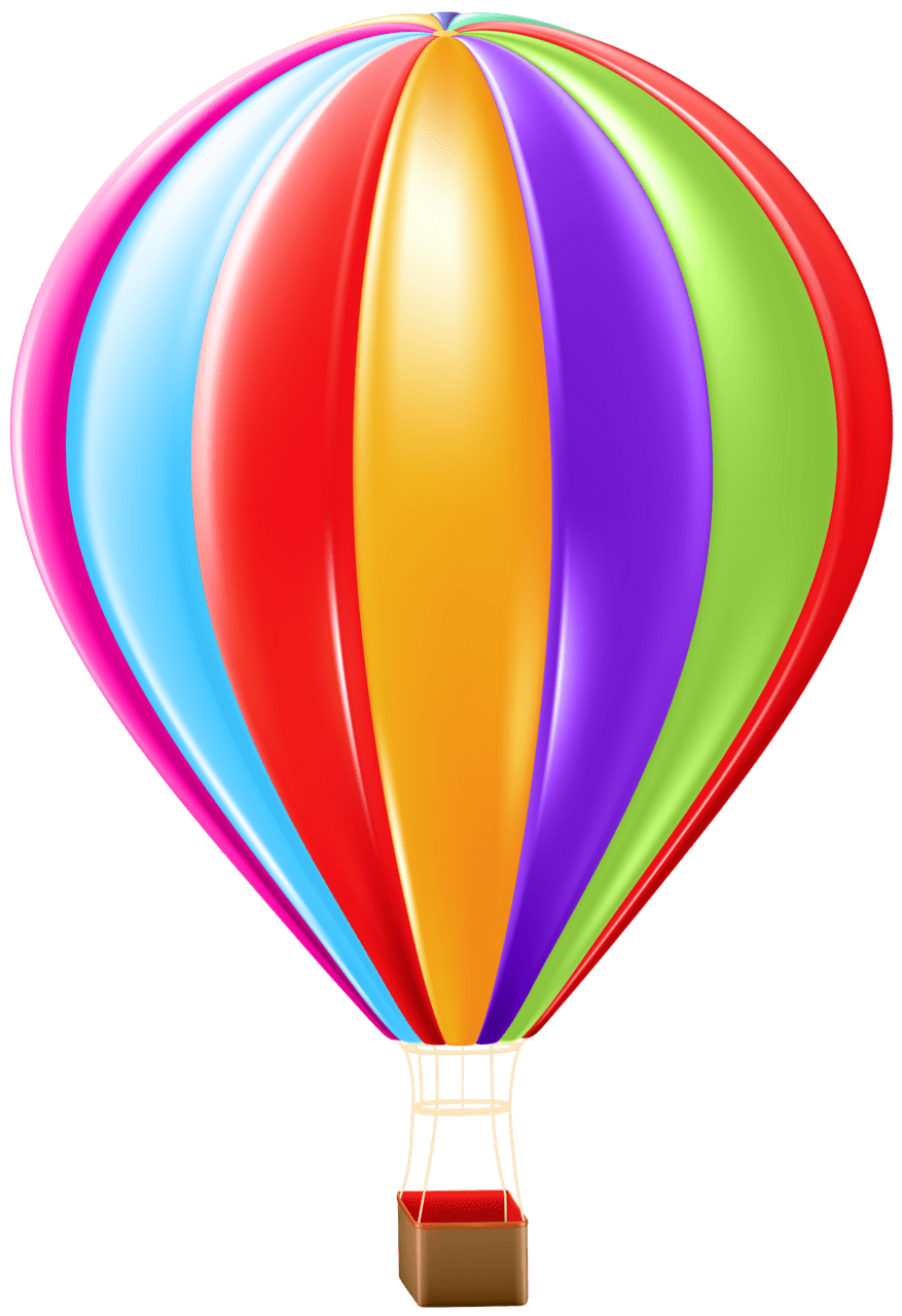 Travel hot air balloon clipart image