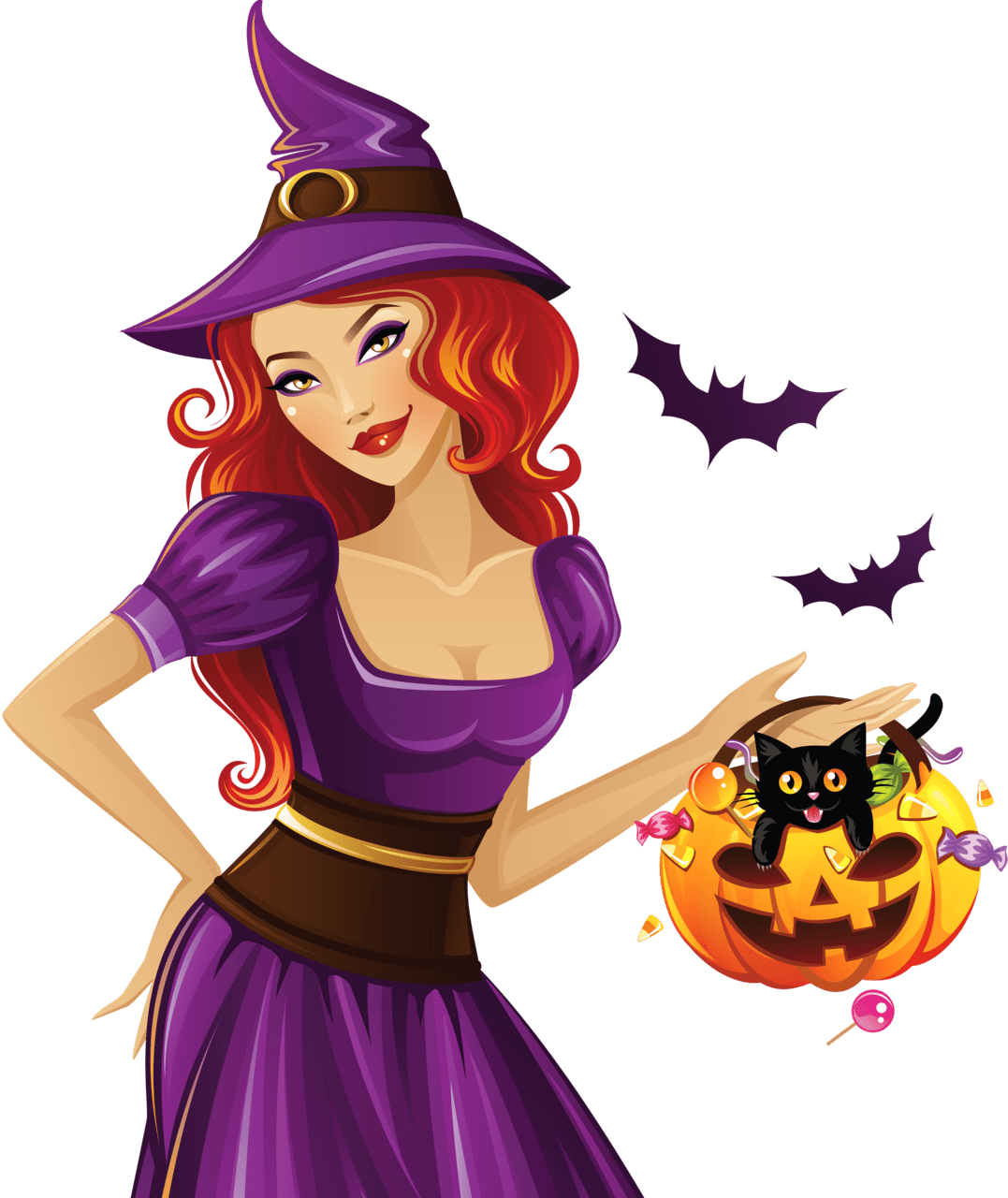 Purple witch clipart photo