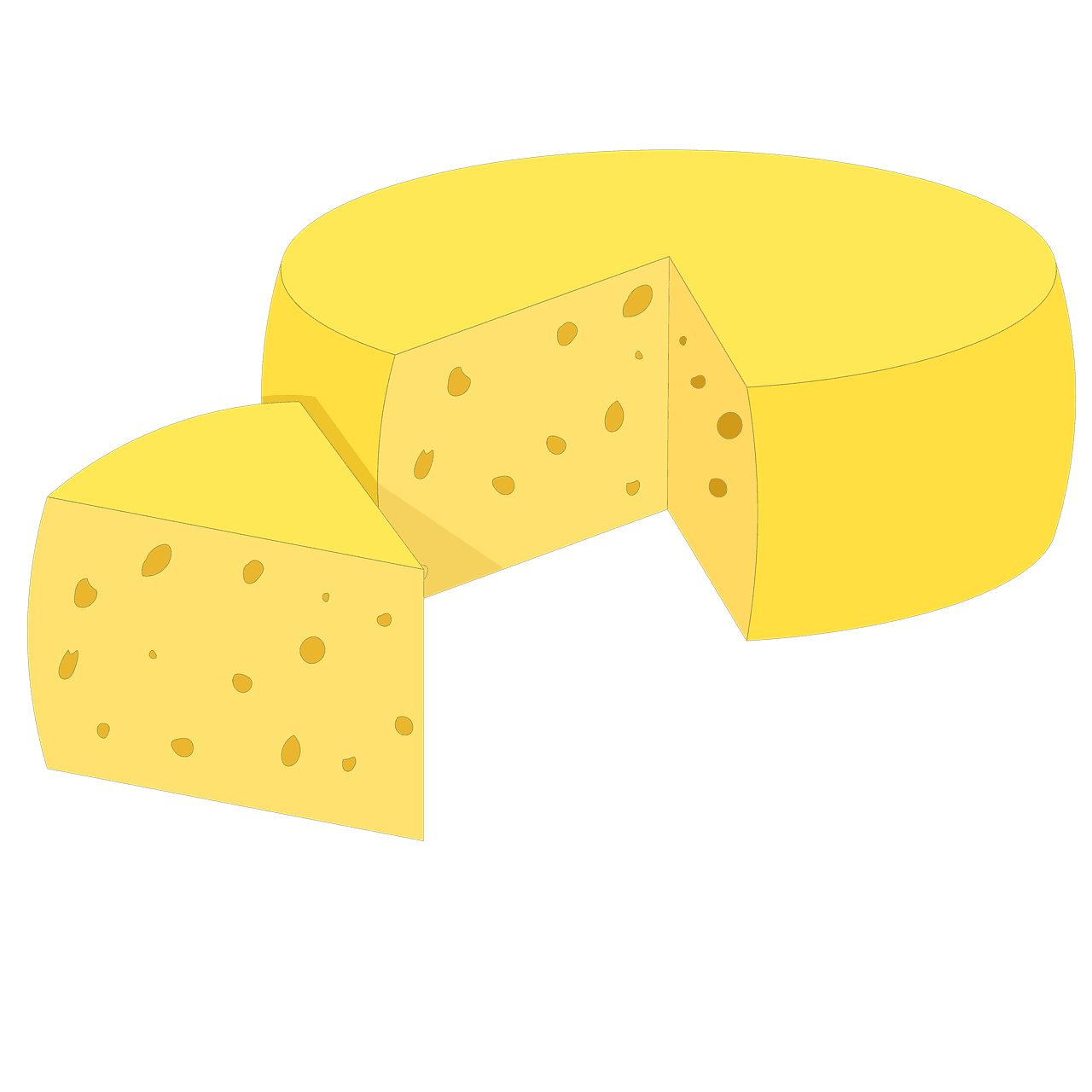 Cheese circle of round image clipart