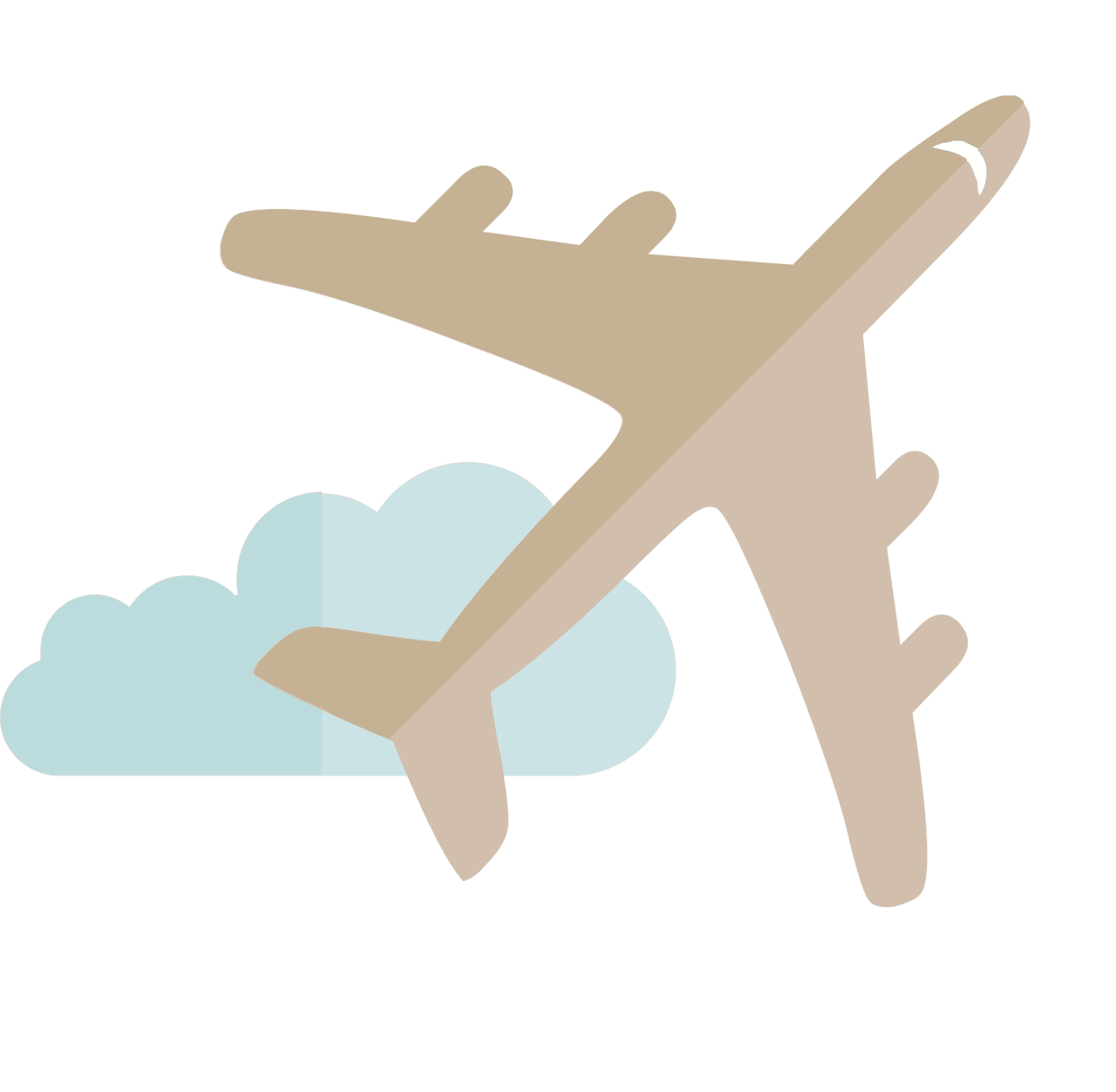 Travel aesthetic plane ticket clipart vector