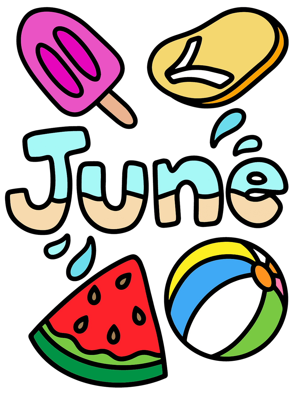 June doodles clipart free