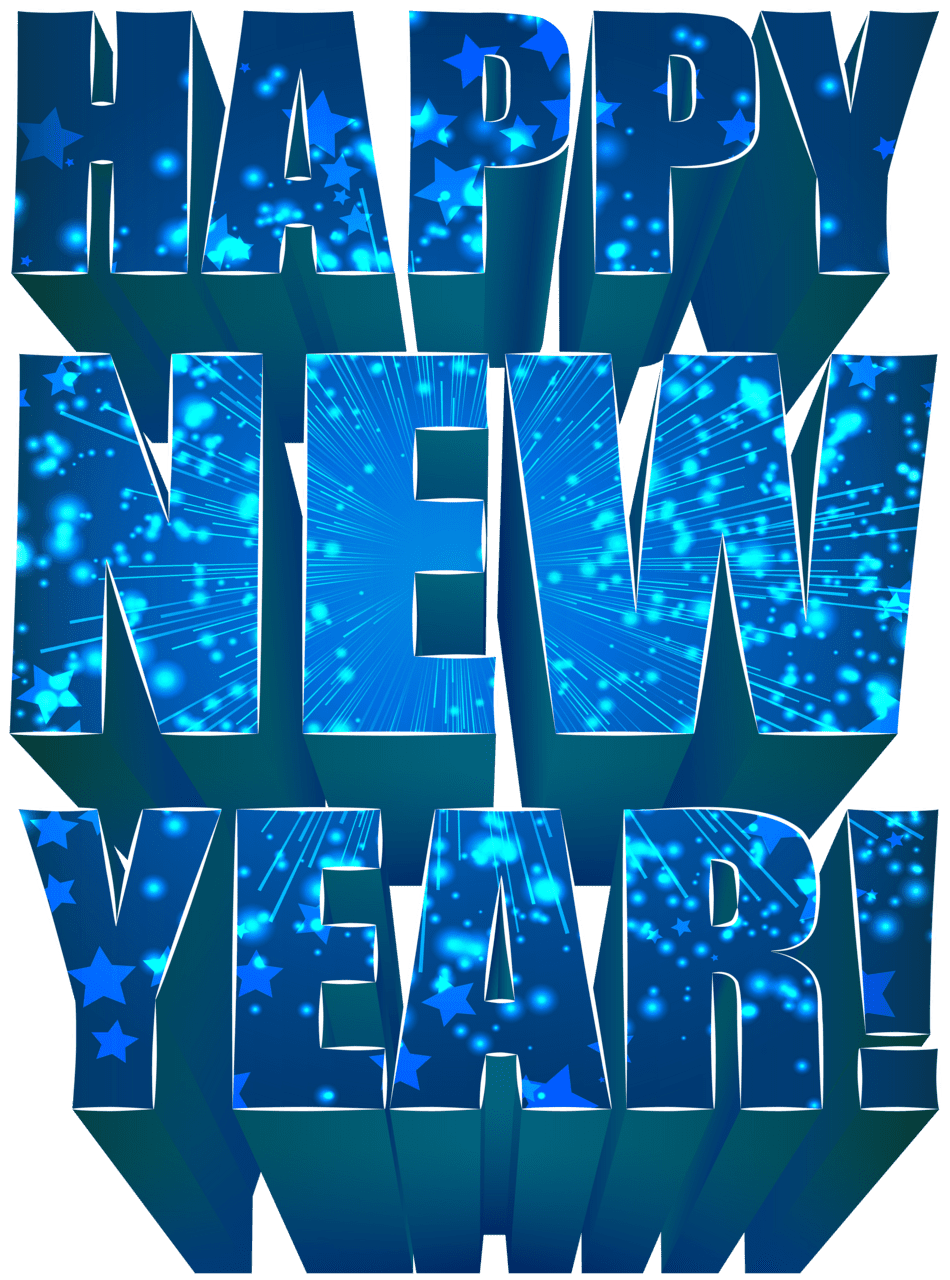 Happy new year blue clipart image high quality images and